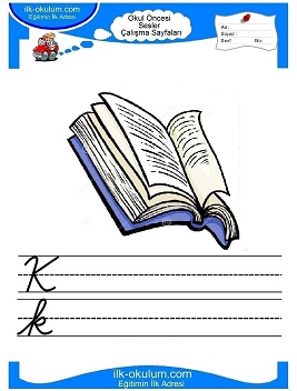 Çocuklar İçin K Sesi Çalışma Sayfaları 